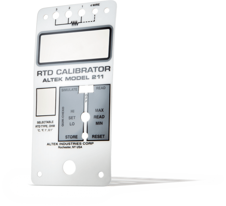 RTD Calibrator Altek Model Membrane Switch
